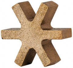 Boston Gear - 5/8" Max Bore Diam, FC12 Coupling Size, Flexible 3-Jaw Insert Coupling - 1-1/4" OD, Bronze, Order 2 Hubs & 1 Insert for Complete Coupling - Exact Tooling