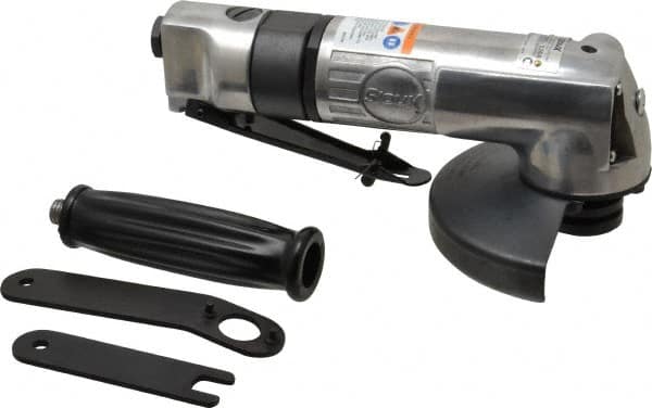 Sioux Tools - 4-1/2" Wheel Diam, 12,000 RPM, Pneumatic Angle & Disc Grinder - 5/8-11 Spindle, 13.2 CFM, Front Exhaust - Exact Tooling