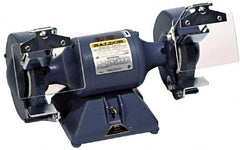 Baldor - 7" Wheel Diam x 1" Wheel Width, 1/2 hp Buffer - 5/8" Arbor Hole Diam, 1 Phase, 3,600 Max RPM, 115 Volts - Exact Tooling