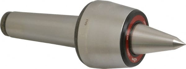 Rohm - MT5 Taper Shank, 3.543" Head Diam 1,200 Lb Capacity Live Center - 3,000 Max RPM, 2.764" Head Length, 1.5748" Point Diam, 2.559" Point Len, 2,640 Lb Max Workpc, 10.478" OAL, Long Point - Exact Tooling