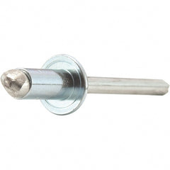 STANLEY Engineered Fastening - Size 5 Dome Head Stainless Steel Open End Blind Rivet - Stainless Steel Mandrel, 0.063" to 1/8" Grip, 5/32" Head Diam, 0.16" to 0.164" Hole Diam, 0.097" Body Diam - Exact Tooling