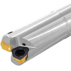 Iscar - Indexable High-Feed End Mills; Cutting Diameter (mm): 11.60 ; Maximum Depth of Cut (mm): 0.60 ; Shank Type: Cylindrical ; Shank Diameter (mm): 16.00 ; Number of Cutter Inserts: 4 ; Insert Style: FFT3 - Exact Tooling