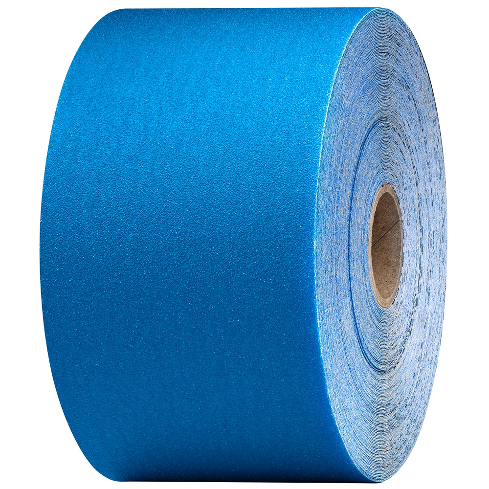 3M - Adhesive-Backed Sanding Sheets; Abrasive Material: Ceramic Aluminum Oxide ; Sheet Width (Inch): 2-3/4 ; Roll Length (yd): 20.00 ; Grit: 80 ; Refill: No ; Backing Material: Paper - Exact Tooling