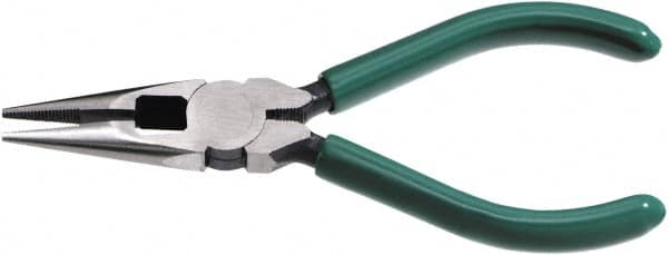 SK - 6-1/2" OAL, 3-1/2" Jaw Length x 5/8" Jaw Width, Long Nose Side Cutting Chain Nose Pliers - Exact Tooling