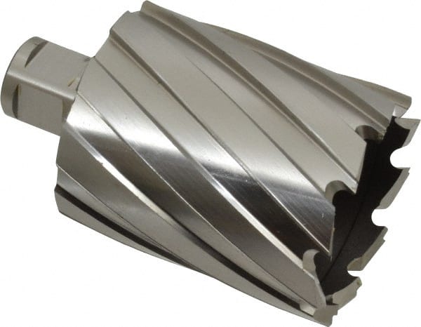 Hougen - 2-1/16" Diam x 2" Deep High Speed Steel Annular Cutter - Exact Tooling