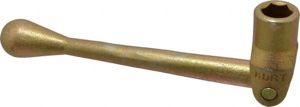 Kurt - 1 Piece Vise Handle - Cast Iron, 3/4" Hex, 8-5/8" Long - Exact Tooling