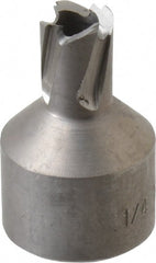 Hougen - 1/4" Diam x 1/4" Deep High Speed Steel Annular Cutter - Exact Tooling