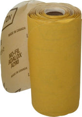 Norton - 6" Diam, 220 Grit Aluminum Oxide Adhesive PSA Disc - Fine Grade, Gold, C Weighted Backing, Flexible - Exact Tooling