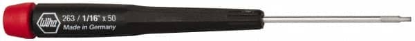 Wiha - 1/16" Precision Miniature Hex Driver - 1-31/32" Bade Length, Tapered Handle, 5-3/4" OAL - Exact Tooling