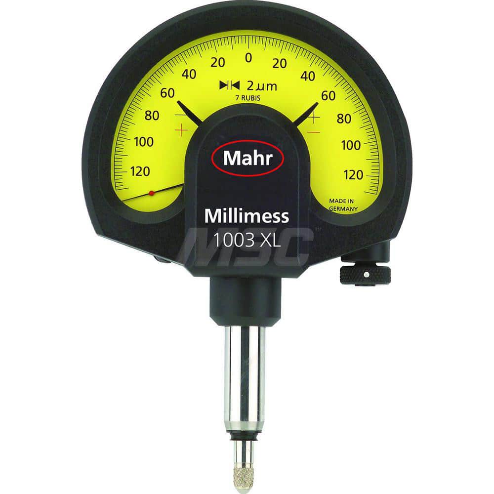 Mahr - Dial Comparator Gages; Dial Graduation (Decimal Inch): 0.070000 ; Dial Graduation (mm): 2.0000 ; Dial Graduation (micro m): 2.00 ; Accuracy (micro m): 2 (Ge); 2.4 (Gges); 1.4 (Gt) ; Accuracy (Decimal Inch): 0.001 ; Maximum Measurement (Decimal Inc - Exact Tooling