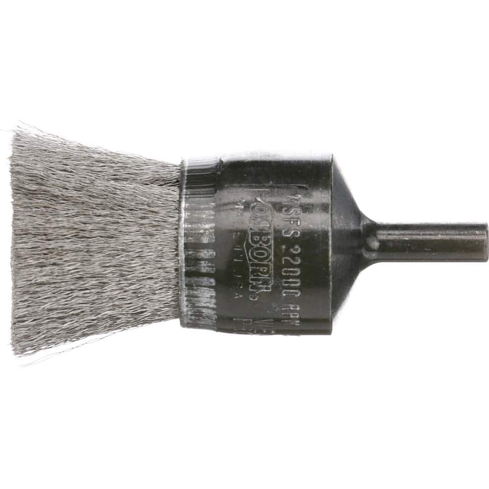 Osborn - End Brushes; Fill Material: Stainless Steel ; Filament/Wire Diameter Range (Decimal Inch): 0.0101 - Exact Tooling
