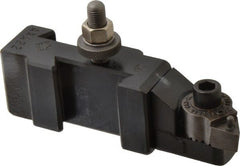 Aloris - Series AXA, #22 Turning & Boring Tool Post Holder for Carbide Triangular Inserts - 12" & Under Lathe Swing, 1-1/2" OAH, 1-1/8" Centerline Height - Exact Tooling