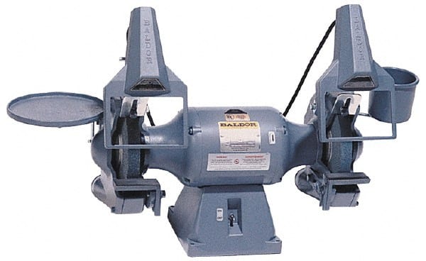 Baldor - 8" Wheel Diam x 1" Wheel Width, 3/4 hp Grinder - 3/4" Arbor Hole Diam, 1 Phase, 1,800 Max RPM, 115/230 Volts - Exact Tooling