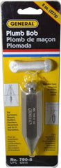 General - 4 Inch Long, 7/8 Inch Diameter Steel Plumb Bob - 8 Ounce - Exact Tooling