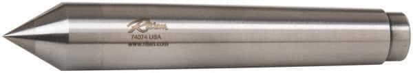 Riten - 0.72" Head Diam, Carbide-Tipped Steel Standard Point Half Dead Center - B&S 7 Brown & Sharpe Taper, 0.72" Point Diam, 1-1/8" Point Length, 4-3/8" OAL - Exact Tooling