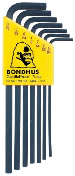Bondhus - 7 Piece L-Key Hex Key Set - Exact Tooling