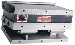 Suburban Tool - 6" Long x 6" Wide x 4-1/4" High, Standard Pole, Steel Sine Plate & Magnetic Chuck Combo - 0.0002" Tolerance, Square to 0.0002", (2) Rails & Handle - Exact Tooling