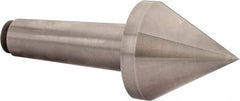 Riten - 3-1/2" Head Diam, Hardened Tool Steel Pipe Nose Point Solid Dead Center - 5MT Morse Taper, 3-1/2" Point Diam, 3.017" Point Length, 4.03" OAL - Exact Tooling