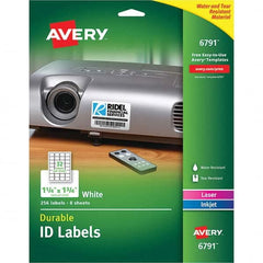 AVERY - Pack of (256), 1-1/4" x 1-3/4" White Paper Multipurpose Labels - Exact Tooling