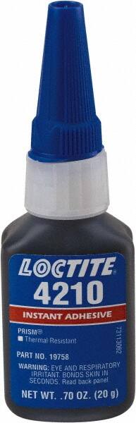 Loctite - 20 Gal Bottle Black Instant Adhesive - 24 hr Full Cure Time - Exact Tooling