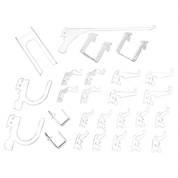 Wall Control - Pegboard Hook Sets For Use With: Any Wall Control Broad & Industrial Pegboard Contents: (26) Assorted Slotted Pegboard Hooks & Brackets - Exact Tooling