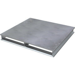 Heavy Duty Aluminum Half Pallet Solid Top 24 × 24 - Exact Tooling