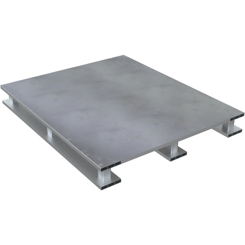 Aluminum Half Pallet Skid Bottom Solid Top 48 × 24 - Exact Tooling