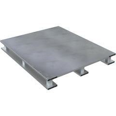 Aluminum Half Pallet Skid Bottom Solid Top 48 × 24 - Exact Tooling