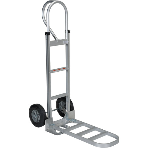 Aluminum P-Handle Hand Truck Hard Rubber - Exact Tooling