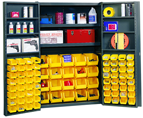 48 x 24 x 72'' (84 Bins Included) - Bin Storage Cabinet - Exact Tooling