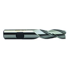1 Dia. x 4 Overall Length 3-Flute Square End High Speed Steel SE End Mill-Round Shank-Center Cut-Uncoated - Exact Tooling