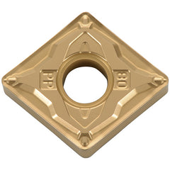 CNMG 432 PP CA525, 1/32″ Corner Radius, 3/16″ Thick, 1/2″ Inscribed Circle, TiCnulll2O3/TiN, Diamond, Turning Indexable Insert - Exact Tooling