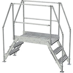 Aluminum Cross Over Ladder 38″ Wide 3 Step - Exact Tooling