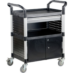 Commercial Cart 33 × 19 3-Shelf W/ Doors - Exact Tooling