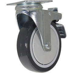 5 × 1 Polyurethane Swivel W/Total Brake Caster - Exact Tooling