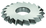 4 x 1/2 x 1-1/4 - HSS - 60 Degree - Double Angle Milling Cutter - 20T - TiAlN Coated - Exact Tooling