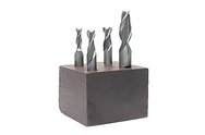 4 Pc. HSS Single-End End Mill Set - Exact Tooling
