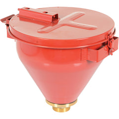 Steel Drum Funnel-Self Closing Lid - Exact Tooling