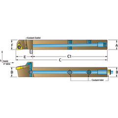 ASER1616-H16 Jet-Stream Toolholder - Exact Tooling