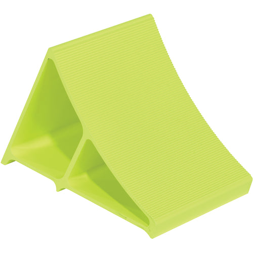 Aluminum Wheel Chock 11 3/4 Fluorescent Yl - Exact Tooling