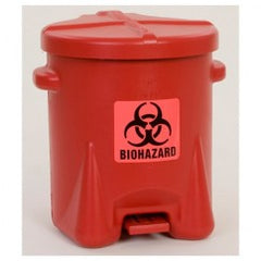 6 GAL POLY BIOHAZ SAFETY WASTE CAN - Exact Tooling