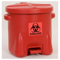 10 GAL POLY BIOHAZ SAFETY WASTE CAN - Exact Tooling