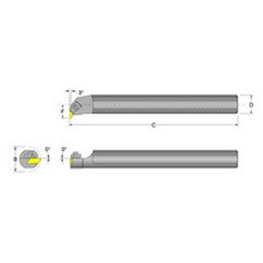 S16T-NER-3 1"' SH; 12" OAL; RH- DorNotch Indexable Threading Boring Bar - Exact Tooling