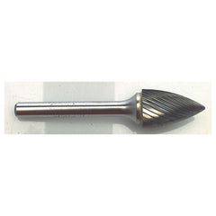 1/4 EdgeHog Tree Shape Pointed End Carbide Bur SG-1 Standard - Exact Tooling