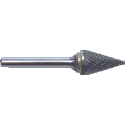 1/4 EdgeHog Conical Miniature Carbide Bur SM-51 Std Alt. Diamond(Double) - Exact Tooling