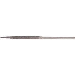 Quality Import Diamond Needle File - 3″ Diamond Length-5-1/2″ Overal Length-150 Grit - Half Round - Exact Tooling