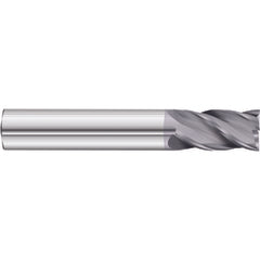 1/2 x 1/2 x 5/8 x 3 OAL Square 4 Flute Carbide End Mill - Round Shank-AlCrN Coated - Exact Tooling