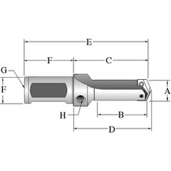 210Z0S-16FM Flanged T-A® Spade Blade Holder - Straight Flute- Series Z - Exact Tooling