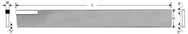 1/8 x 11/16 x 5" - RH Brazed Hard Steel - Cut-Off Blade - Exact Tooling
