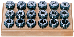 18 Pc. Collet Set - 3/32 to 3/4" - ER32 Style-Round Open - Exact Tooling